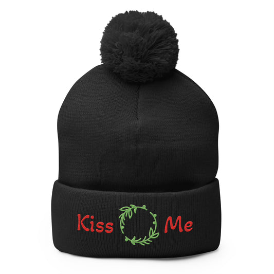 Under the Mistletoe Pom-Pom Beanie