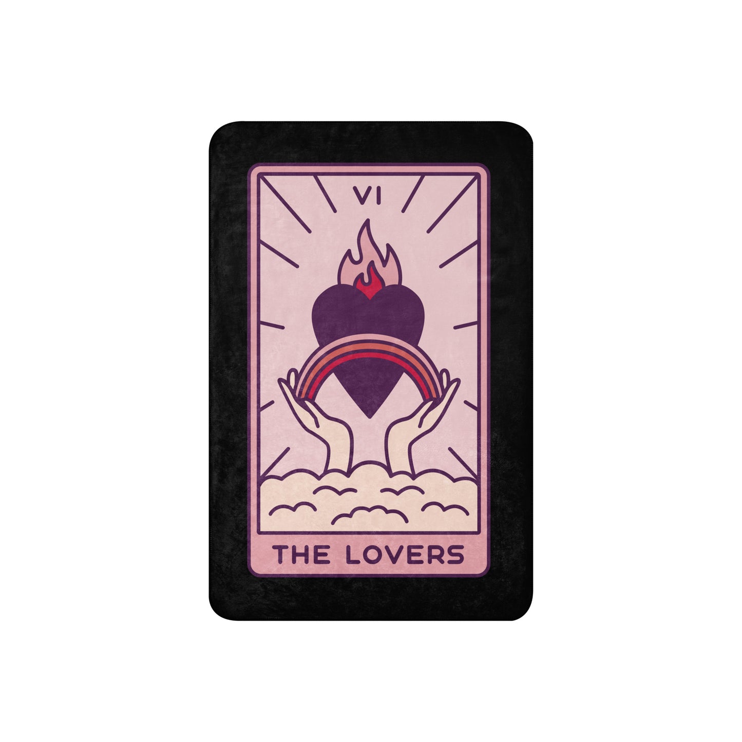 The Lovers Tarot Sherpa blanket