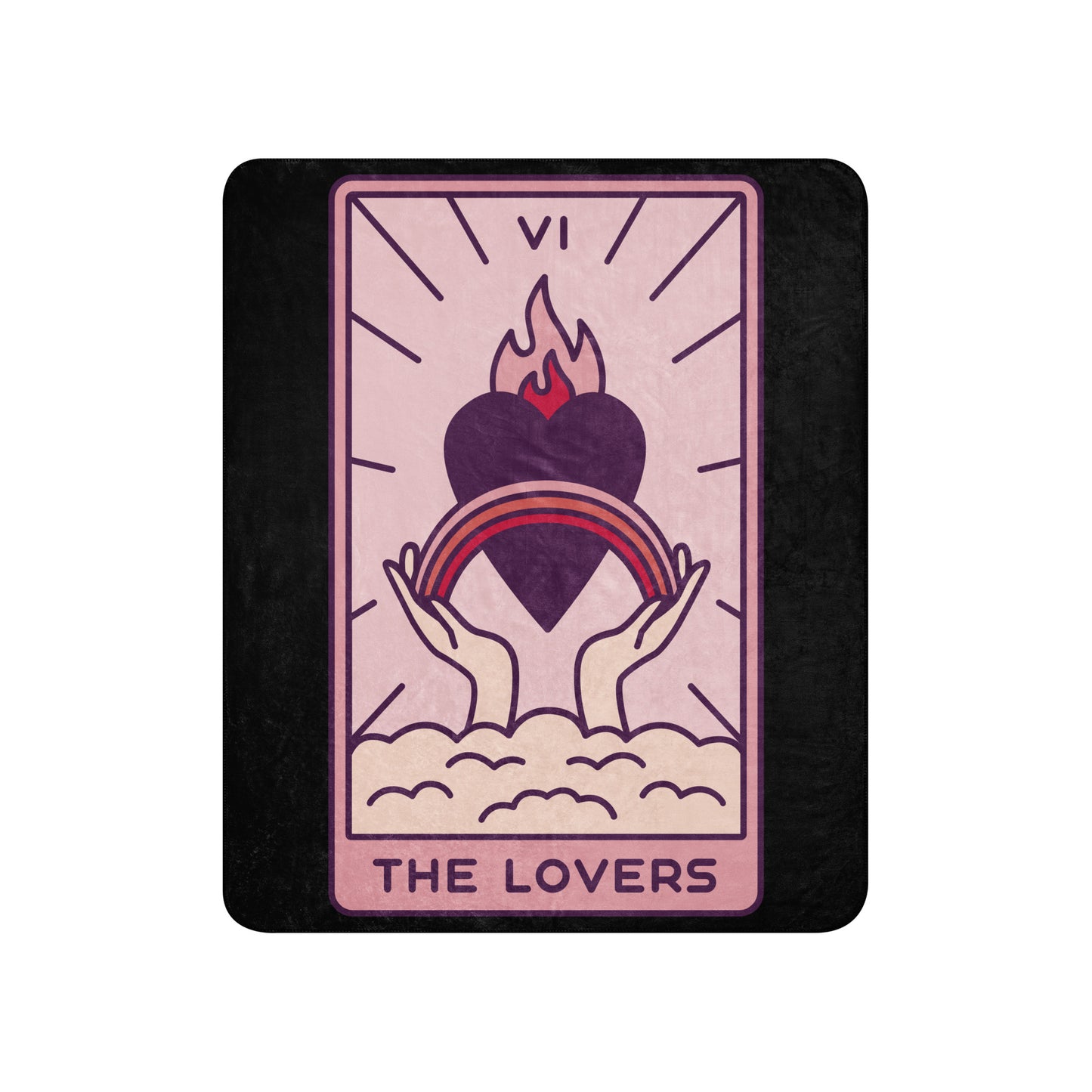 The Lovers Tarot Sherpa blanket