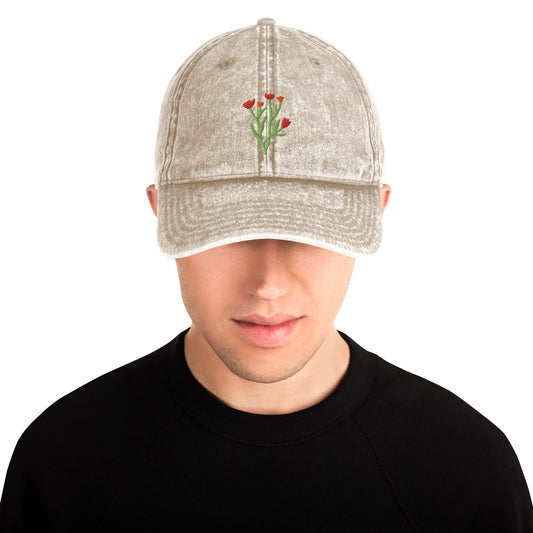 Poppies Vintage Cotton Twill hat