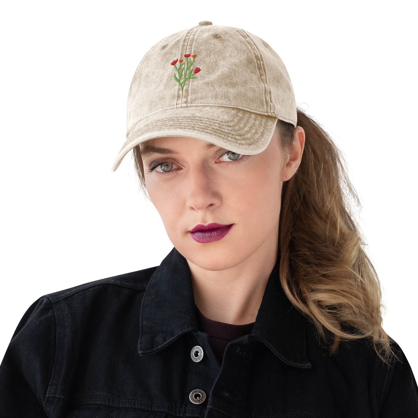 Poppies Vintage Cotton Twill hat