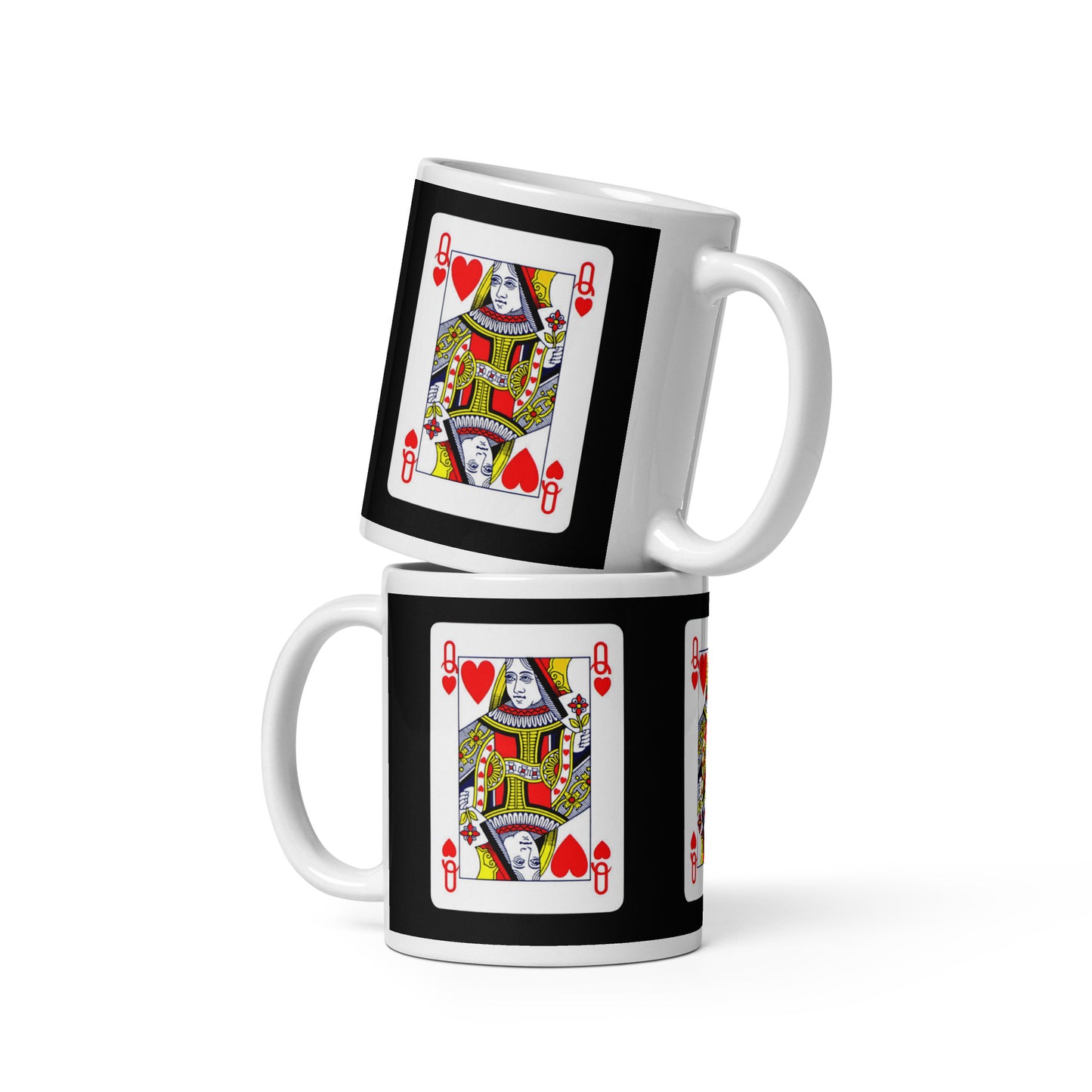 Queen of Hearts White glossy mug