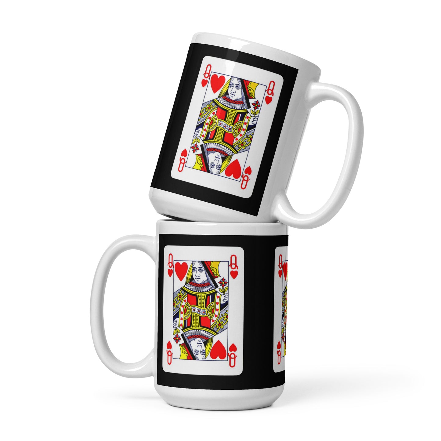 Queen of Hearts White glossy mug