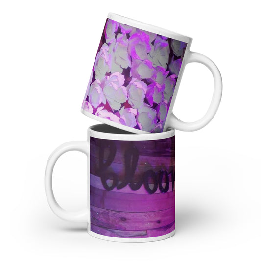 "Bloom" White glossy mug